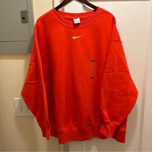 Women’s Nike single swoosh crewneck Orange Sweater size 3XL